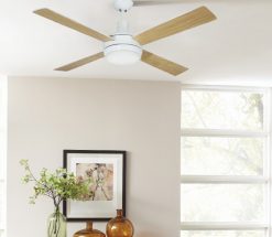 Quạt trần UFO 4 cánh gỗ Plywood anh quat tran royal mau nau sang