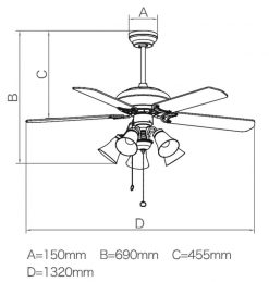 Quạt trần Mountain Air 52YFT-004A anh quat tran mountain air 52yft 004a